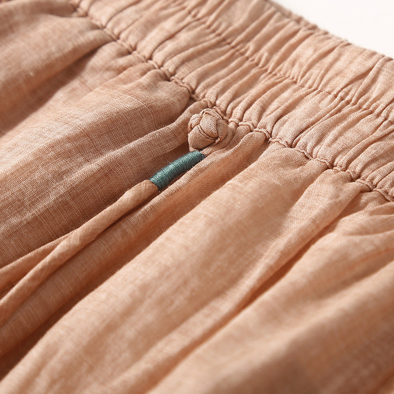 Wide-Leg Gossamer Linen Pants – Luna